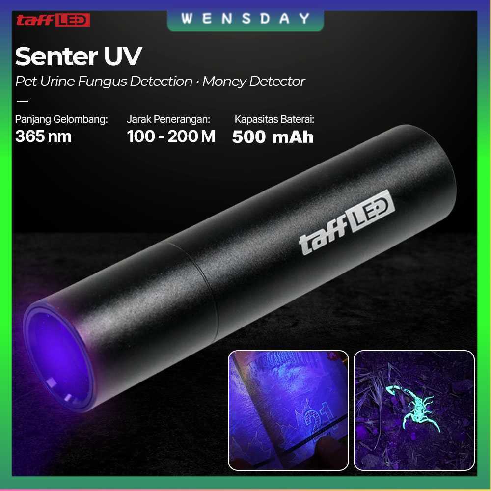 TaffLED Senter UV Ultraviolet Mini Flashlight Money Detector 365nm - S11-Z