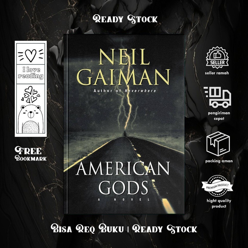American Gods (American Gods, #1) by Neil Gaiman (English/Indonesia)