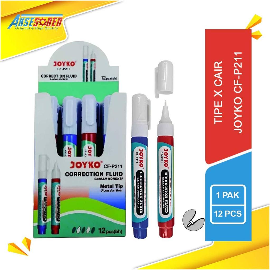 Aksesoren Correction Fluid Joyko 1 Pack [CF-P211] / Tip X Joyko Tipe x Cair Metal Tip / Tip Ex 1 Pak