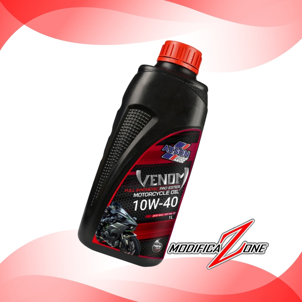 Axson Lube Venom SAE 10W40 1L Full Synthetic PAO Ester Oli Mesin Nano Metal Ceratec Motor