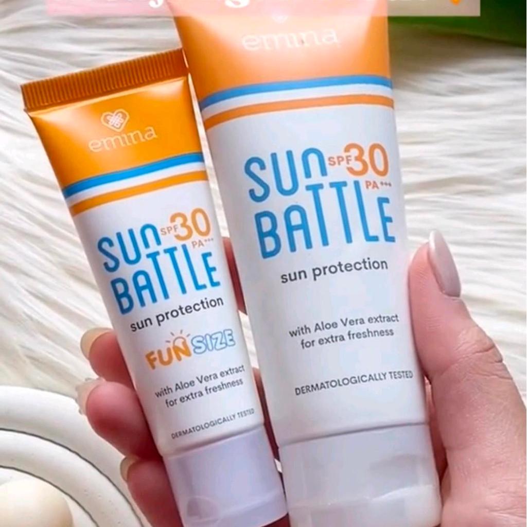 NEWW EMINA Sunscreen Sun Battle - Sunscreen Emina Sunbatte 23ml dan 50ml Facial Wajah Mencerahkan