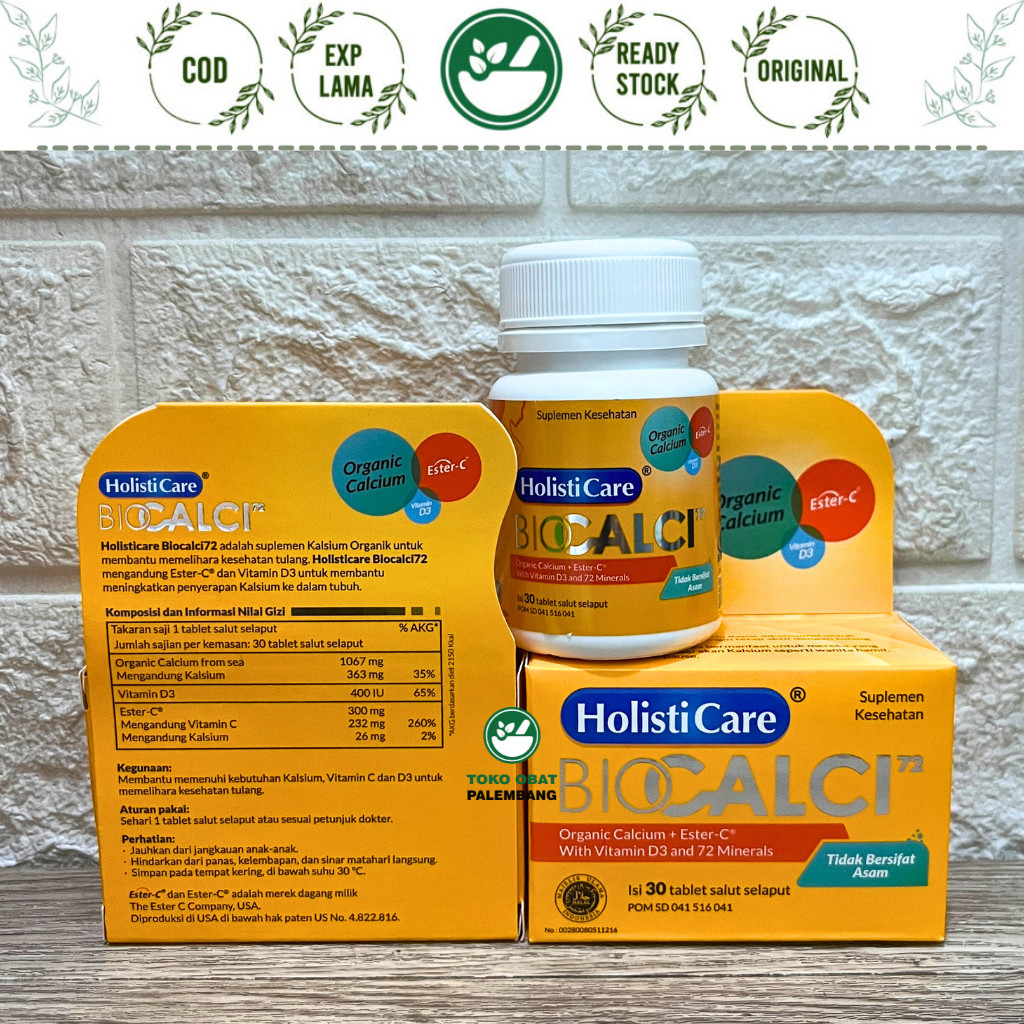 BIOCALCI 30 TABLET CALCIUM ESTER C D3 MINERAL VITAMIN D 72 ORGANIC CALCIUM WITH 72 MINERALS BIO CALC