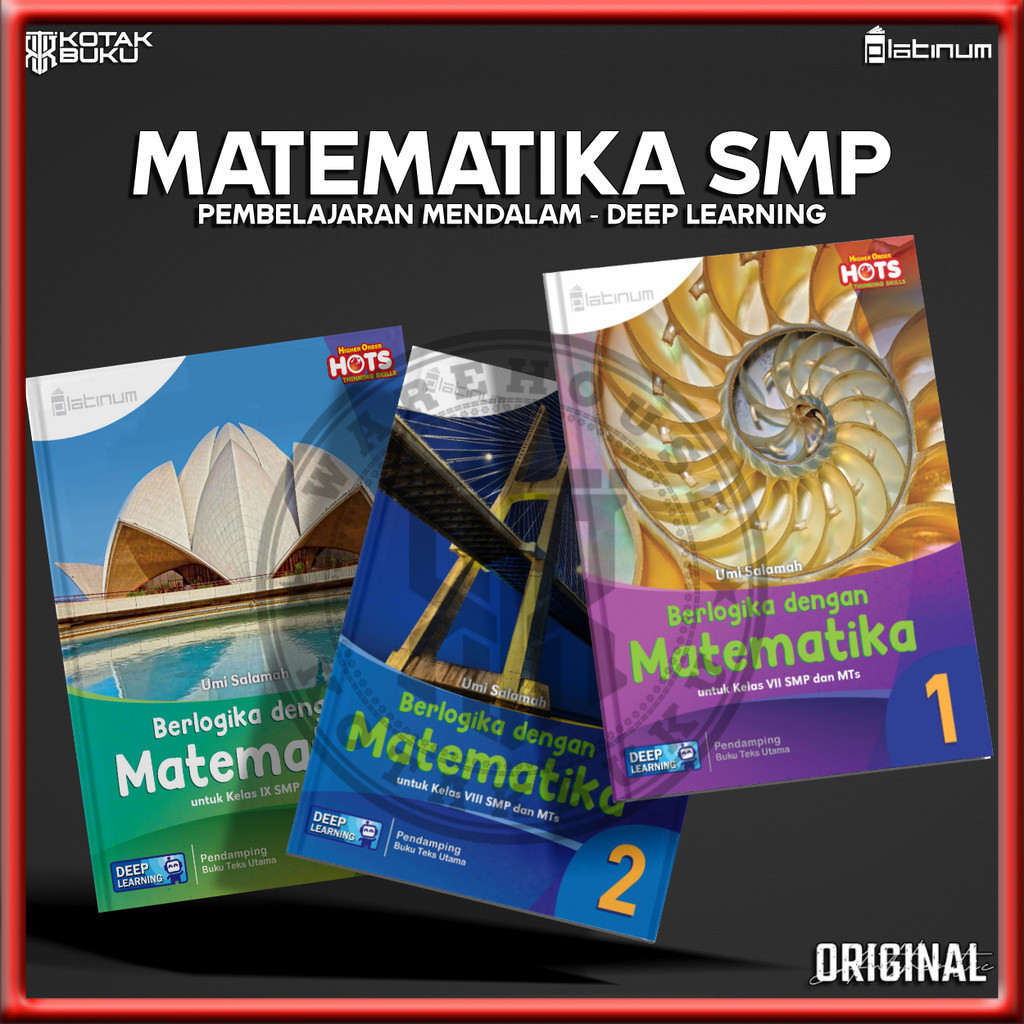 [ TS ] Buku Matematika kelas 7 8 9 SMP Deep Learning  / Matematika SMP / Platinum
