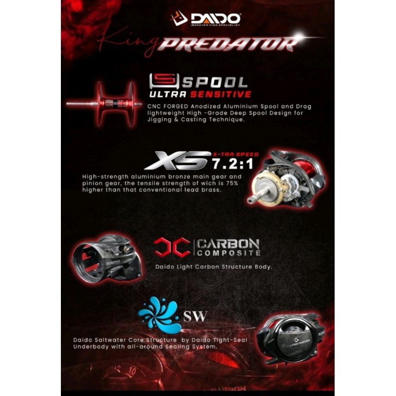 reel bc daido king predator 300l