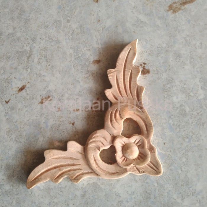 ukiran ornamen tempel sangkar burung hiasan figura lemari bufet 11x11 KS2435