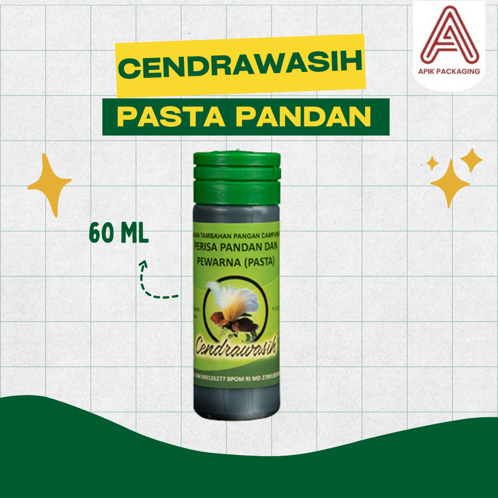Perisa Pandan Cendrawasih 60ml / Pewarna Makanan Hijau / Essence Pandan Baking