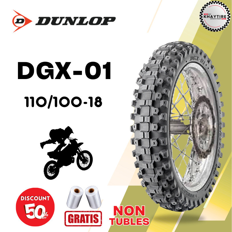 Ban Motor TRAIL DUNLOP DGX-01 110/100 Ring 18 Non Tubeless