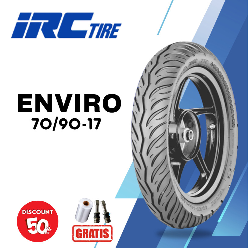 Ban Motor Bebek IRC ENVIRO 70/90 Ring 17 Tubeless