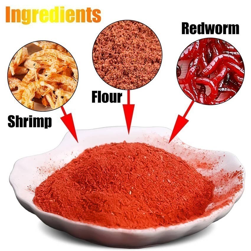 500gr Umpan Pelet Cacing Bubuk Umpan Ikan Mas Aroma Wangi Menarik Ikan / Umpan Fermentasi Terbuat Da