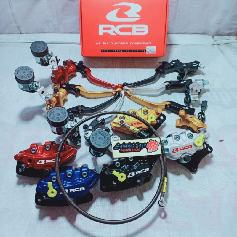 Paket RCB Master Rem Set Kanan RCB S1 Radial Handle Kiri Kopling Rem S1 Kaliper Depan RCB Selang Rem