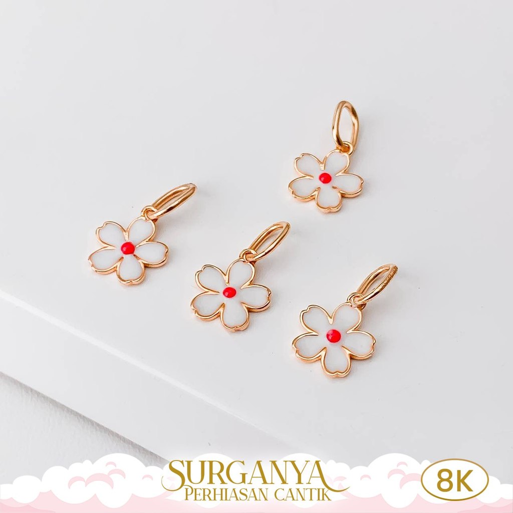 Liontin Emas Kadar 16K Model Bunga Sakura Macan Gold