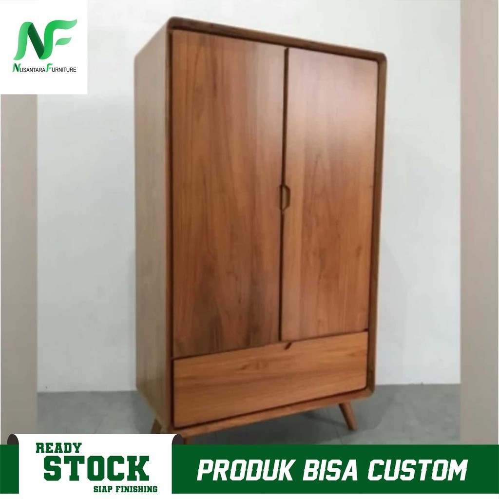 Lemari Pakaian Kayu Jati Lemari Pakaian Minimalis 2 Pintu Lemari Kayu Jati Furniture Jepara