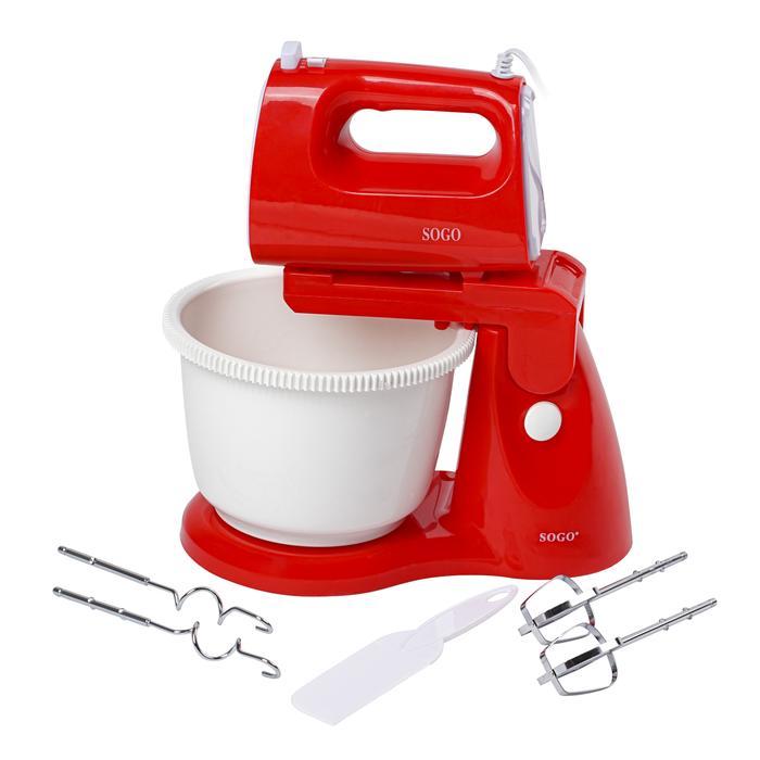 Pengaduk Berdiri SOGO Standing Mixer SG-1506 Warna Merah & Warna Putih - MERAH