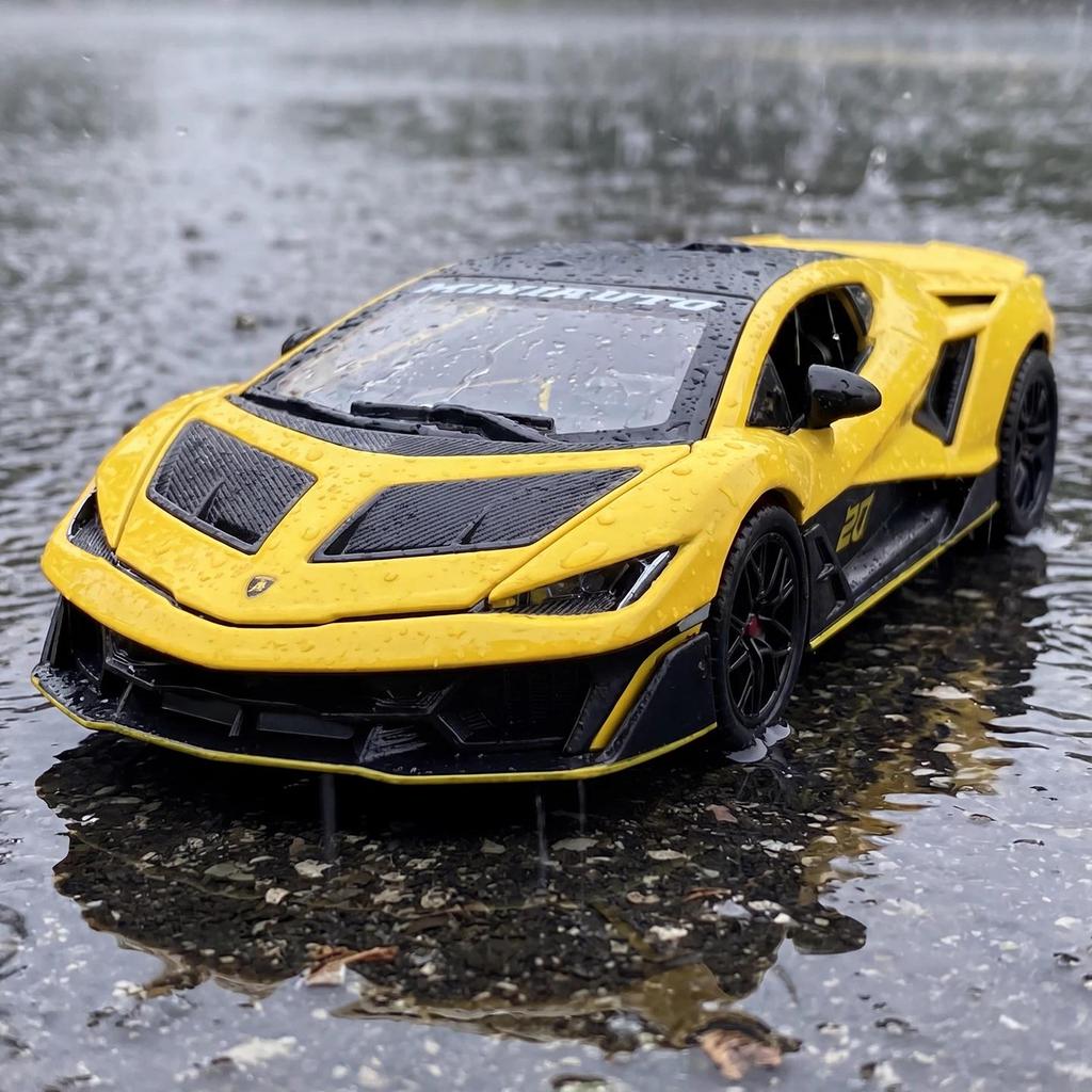 132 Lamborghini Fenomeno SuperVeloce SV Hypercar Alloy Metal ecast Model Car Sound and Light Pull Ba