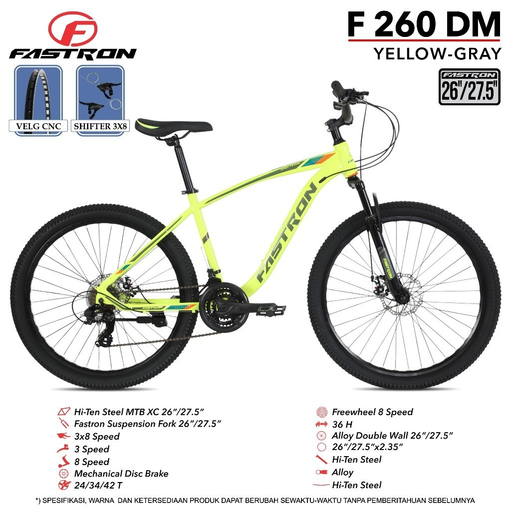 [FREE POMPA] SEPEDA GUNUNG MTB Fastron 260 DM MTB 27,5 Inch  BY PACIFIC TERBARU