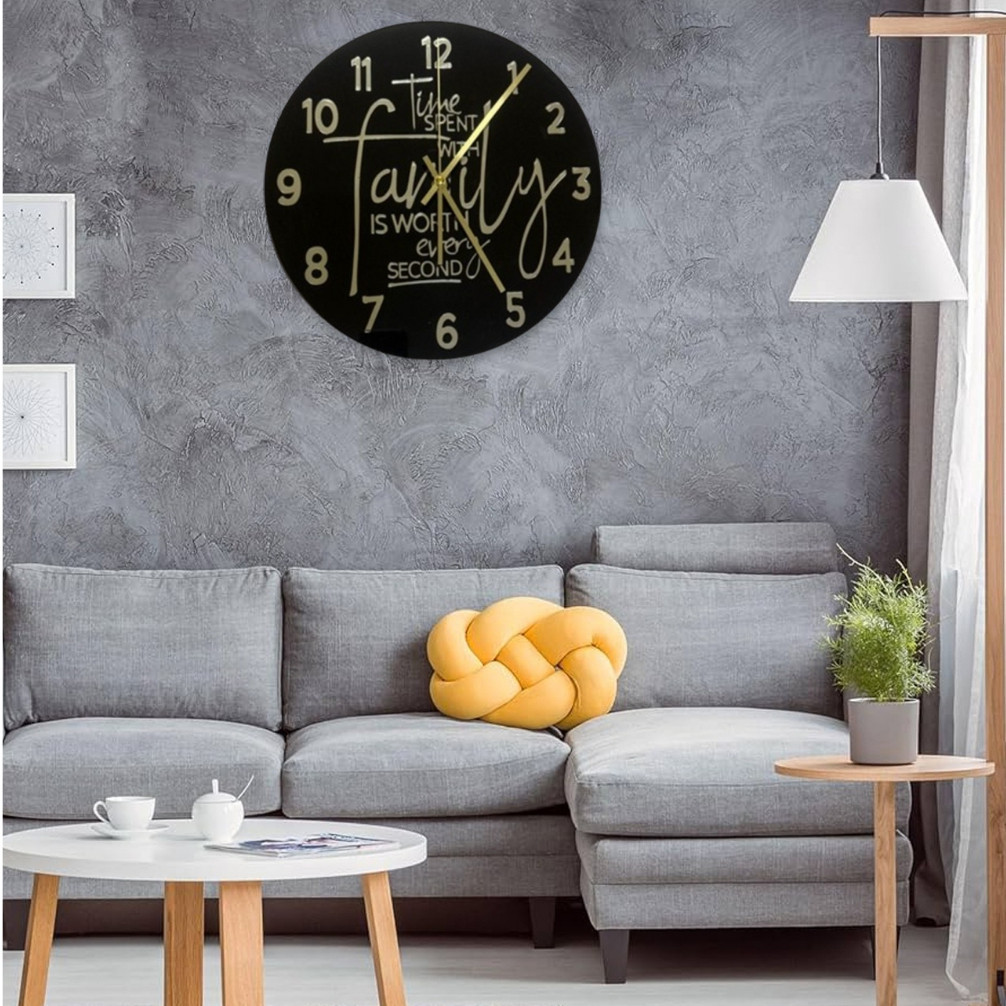 AG- JAM DINDING FAMILY QUOTES ACRYLIC / JAM HIAS DINDING MODERN MINIMALIS
