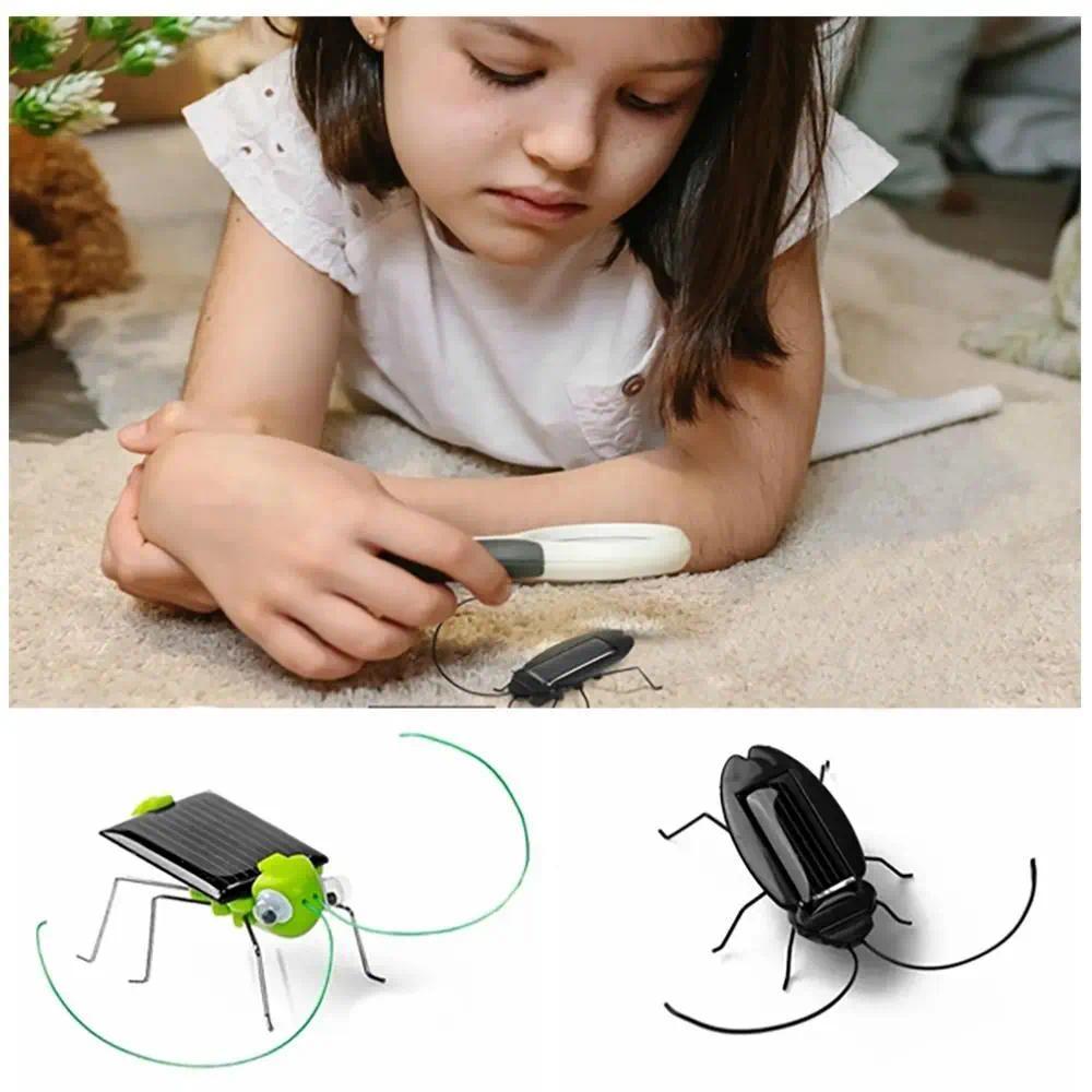 Solar Powered Solar Grasshopper Toy Cockroa Grasshopper Simulation ect Toy No Batteries Multi-Foot W