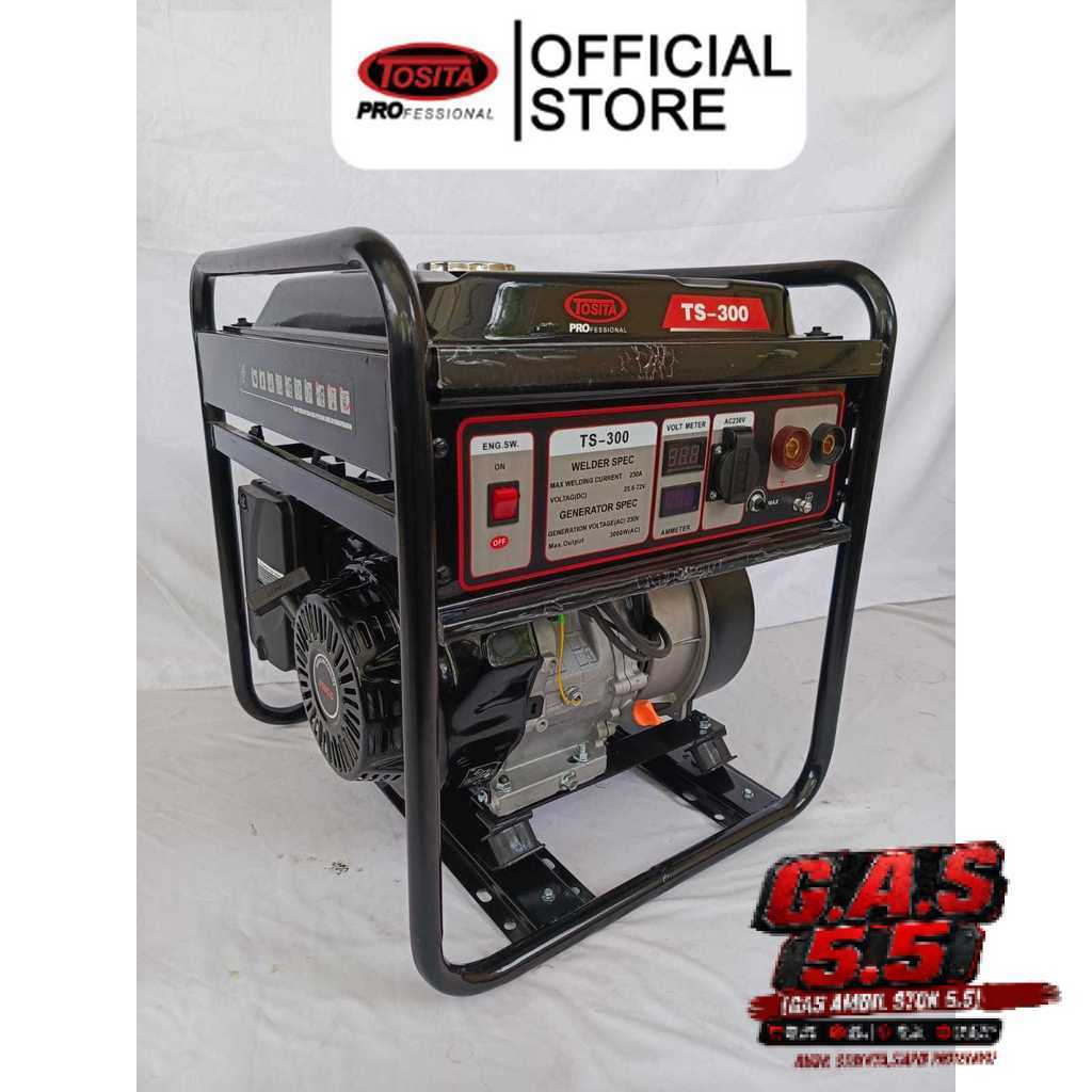 TOSITA - Mesin Las Genset Bensin  TS-300 3KW 230A Generator Las