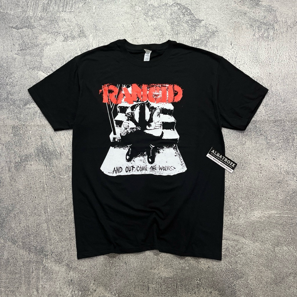 HOT T-Shirt / Kaos Band Official RANCID - And Out Come The Wolves