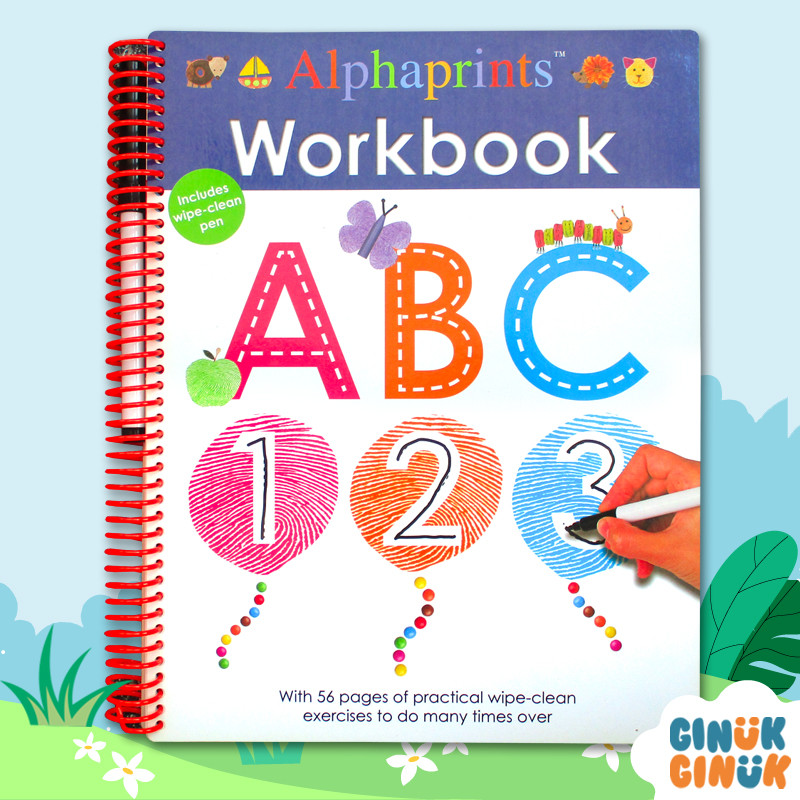 Priddy Books Alphaprints Workbook ABC 123 (Wipe Clean With Pen)