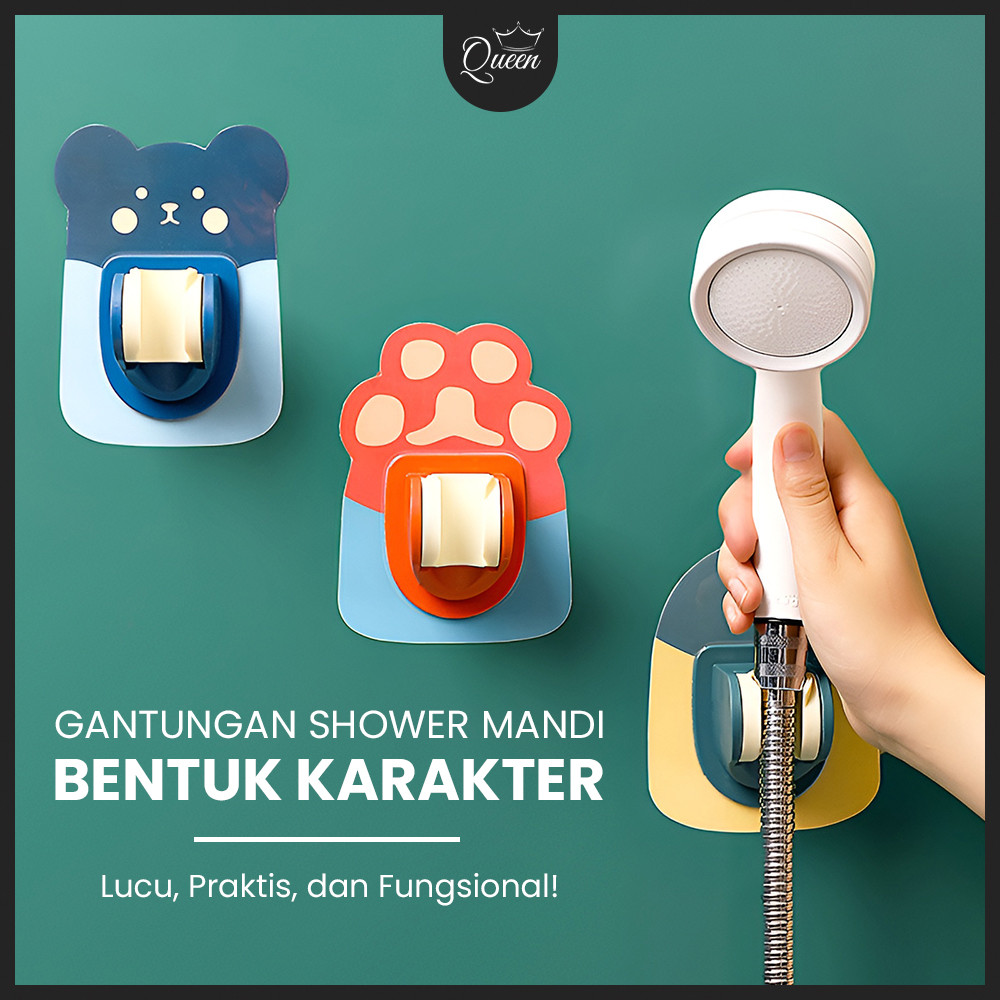 QG  Gantungan Shower Mandi Dudukan Shower Tempel Karakter