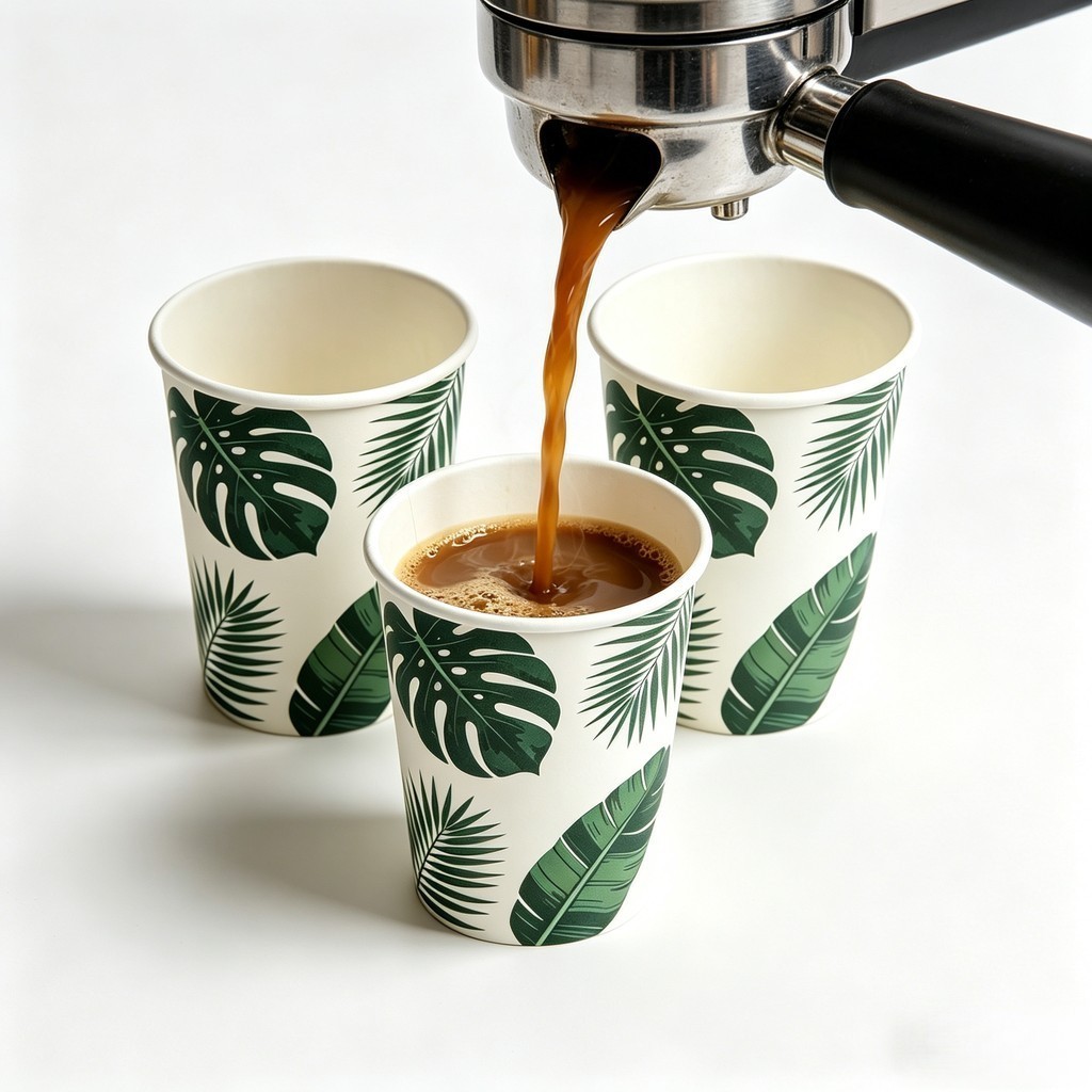 Gelas Kertas Custom Motif | Paper Cup Bergambar 8oz 12oz Single Wall  | Cup Kopi Panas Dingin Food G