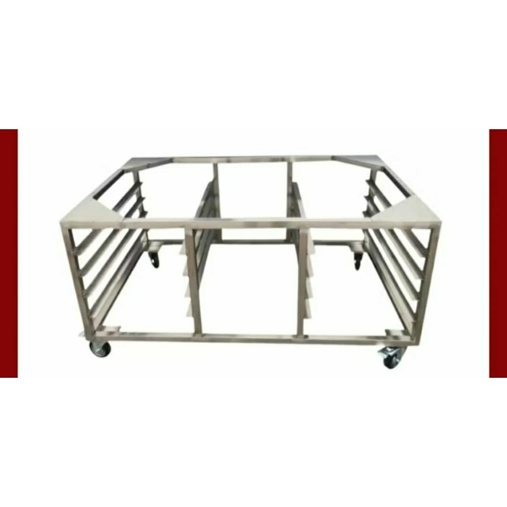Meja Oven Deck Getra Rak 4 Susun Stainless Steel