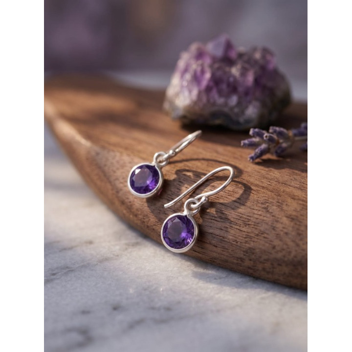 Anting Gantunng Permata Batu Swarovski Silver Kadar 925%