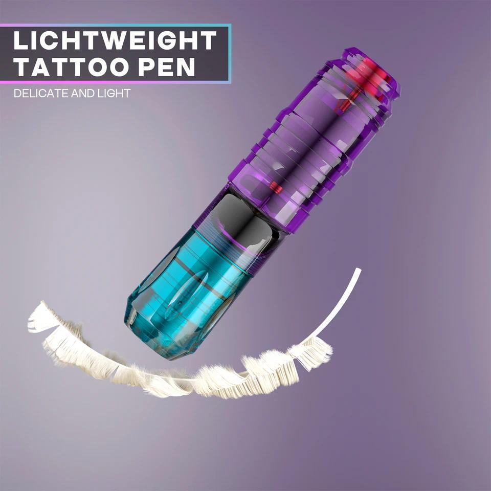Kit Tato TRO Ringan, Kit Pena Tato untuk Riasan Permanen, Kit Mesin Tato, Catu Daya Tato Nirkabel, K