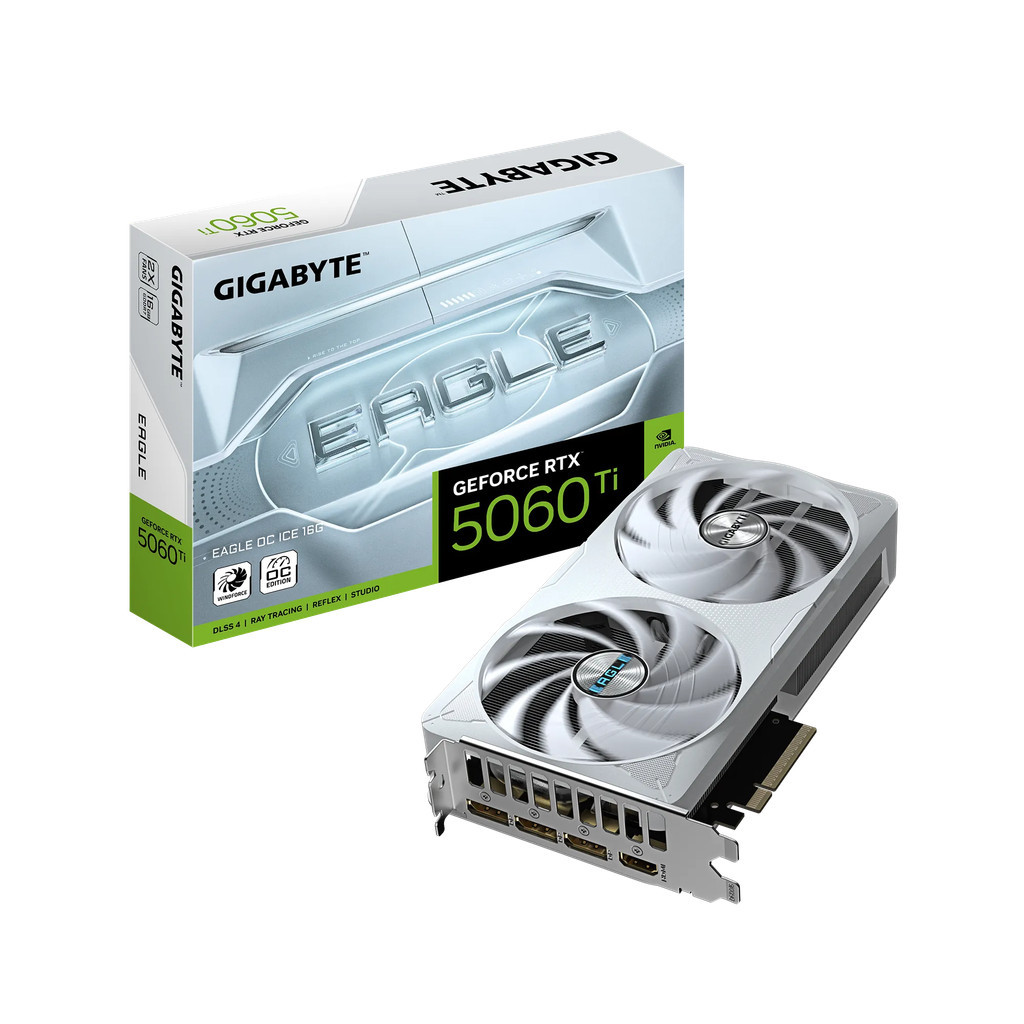 VGA GIGABYTE RTX 5060 TI Eagle OC ICE 16GB White Dual Fan 5060Ti
