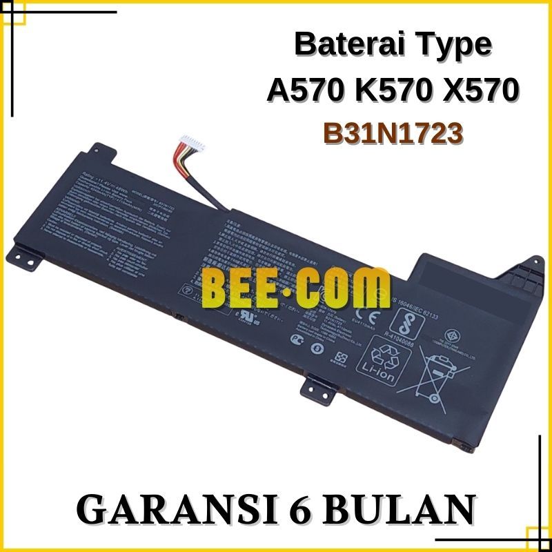 Baterai Laptop Asus X570ZD X570FD FX570ZD-DM196T FX570UD-I7G1050 B31N1723 -BEE