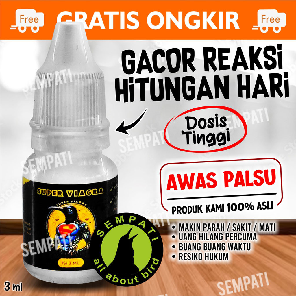 SEMPATI Super Viagra 3ml Vitamin Suplemen Doping Burung Sogon Konin Ninja Kolibri Burung Pemakan Mad