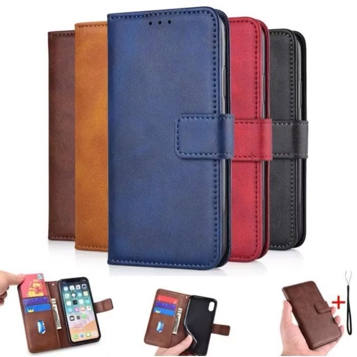 LEATHER CASE FOR SAMSUNG A07 A17 A16 A15 J4 J4+ A20S A06 A14 A05S A04 A04E A10S A10 M10 A11 M11 A04S