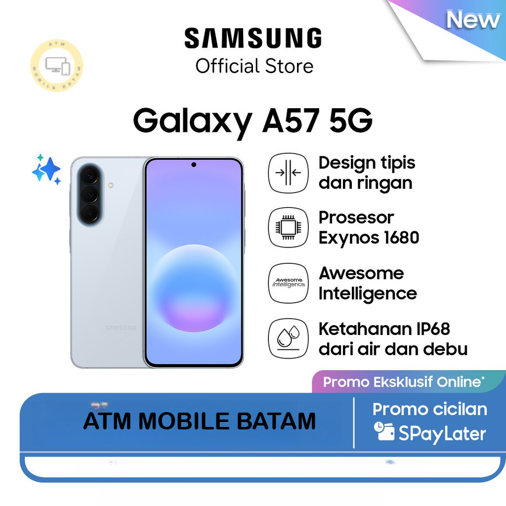 Samsung Galaxy A57 5G GARANSI RESMI | Hp AI | IP68 | 5000 mAh