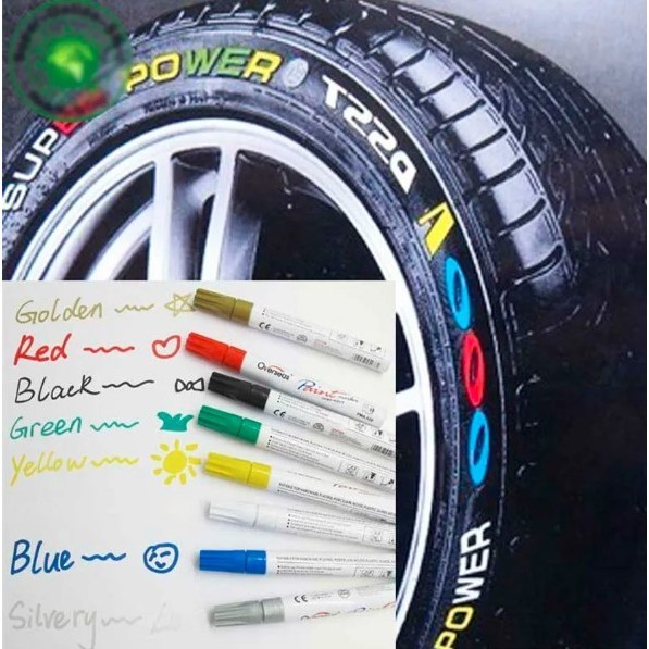 ReadySpidol Ban Motor Mobil permanent merk Toyo Original Anti air Anti Luntur / spidol pewarna ban f