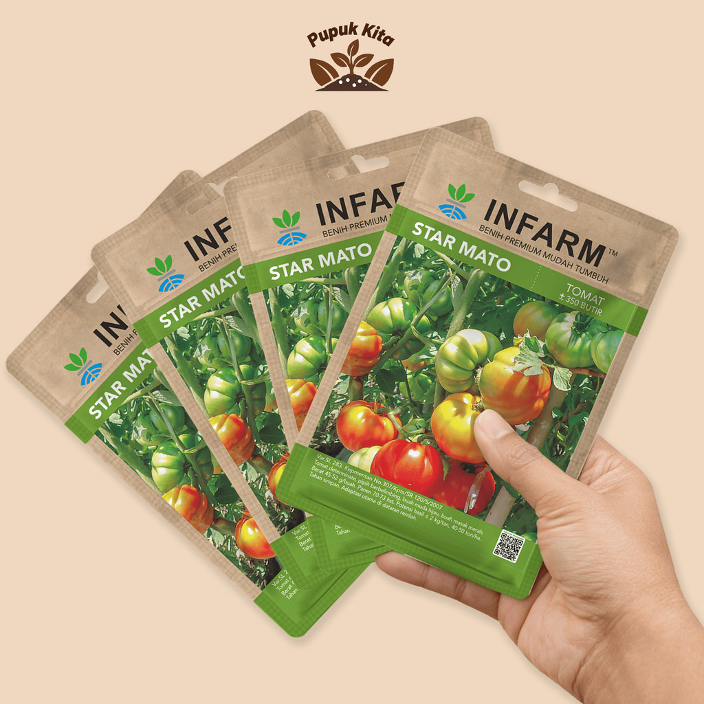 Benih Buah Tomat Mawar Super, Bibit Buah Tomat Mawar Premium Biji Buah Tomat Berkualitas - PUPUKKITA