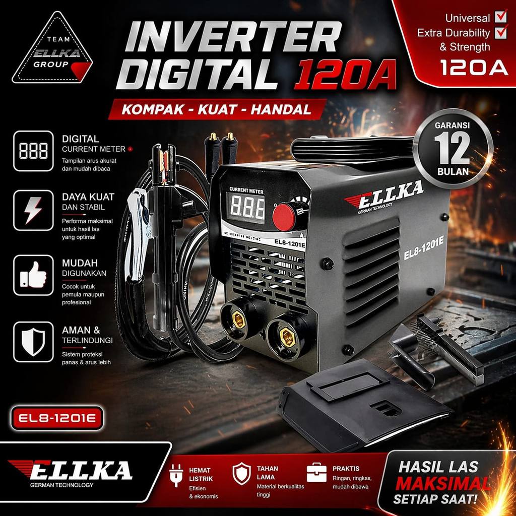Termurah - Mesin Las YUKIDO Inverter MMA 120 IGBT 450 watt / Mesin las / Mesin trafo las / welding R