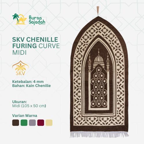 Sajadah Kubah Turki Rumbai Chenille 105 x 50 cm Perlengkapan Shalat Oleh-oleh Haji dan Umrah - SKV C