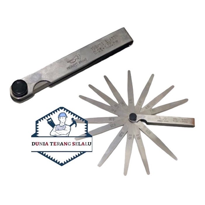 Feeler Gauge TRUMPET BRAND Alat Pengukur Celah Lubang Set Lengkap - Filler Gauge Fuler Fuller Puller