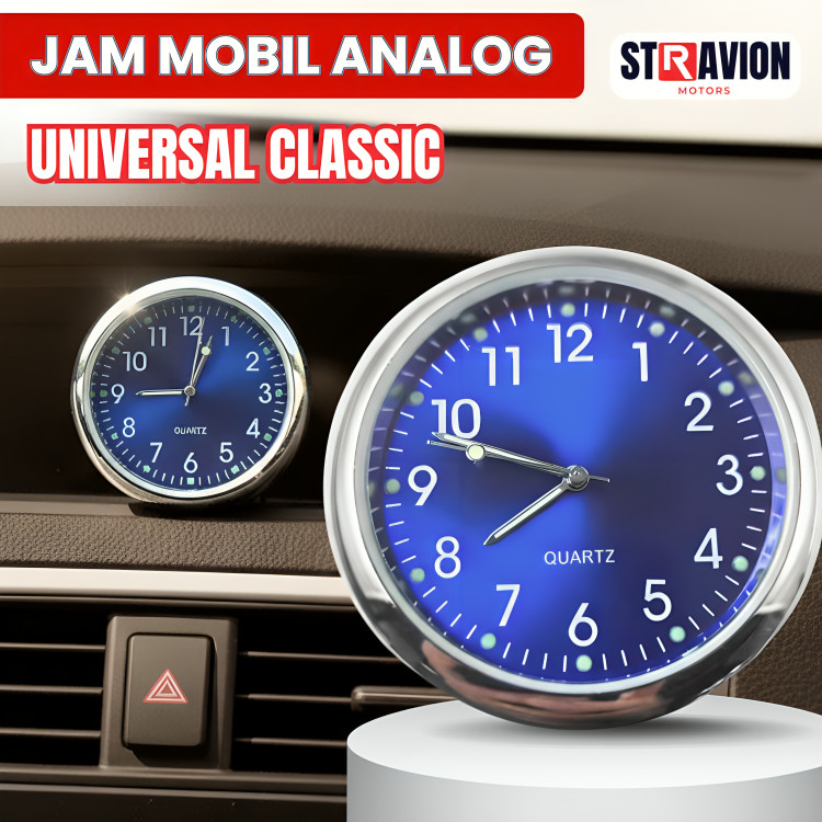 Jam Mobil Dashboard Universal Jam Variasi Mobil Tempel Pajangan Aksesoris Dashboard Mobil