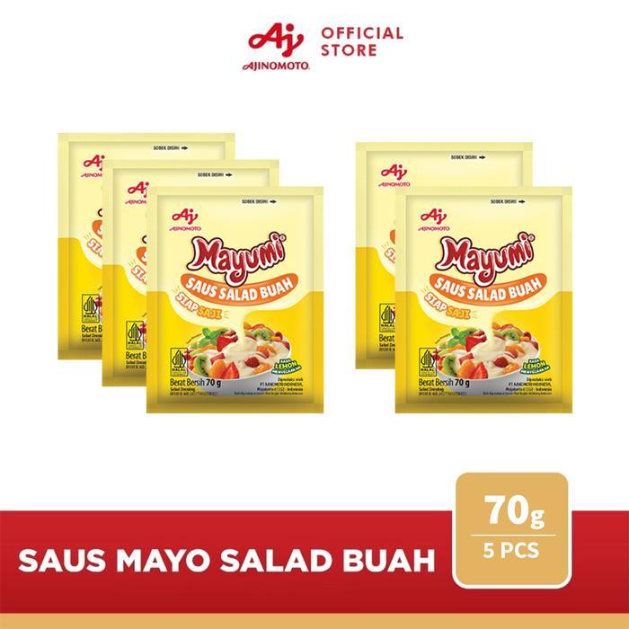 MAYUMI Mayonaise Saus Salad Buah 70G (5pcs) - Mayones Saus Creamy Rasa Manis Dan Lemon