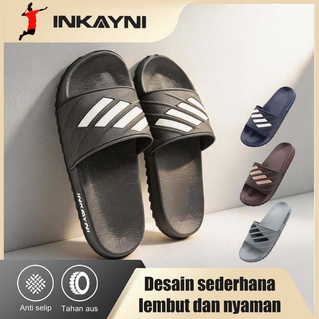 Inkayni Sandal Pria Slop Karet Wanita Jelly Terbaru Sandal Pria Slop Karet Ori Sandal Pria Slop Full
