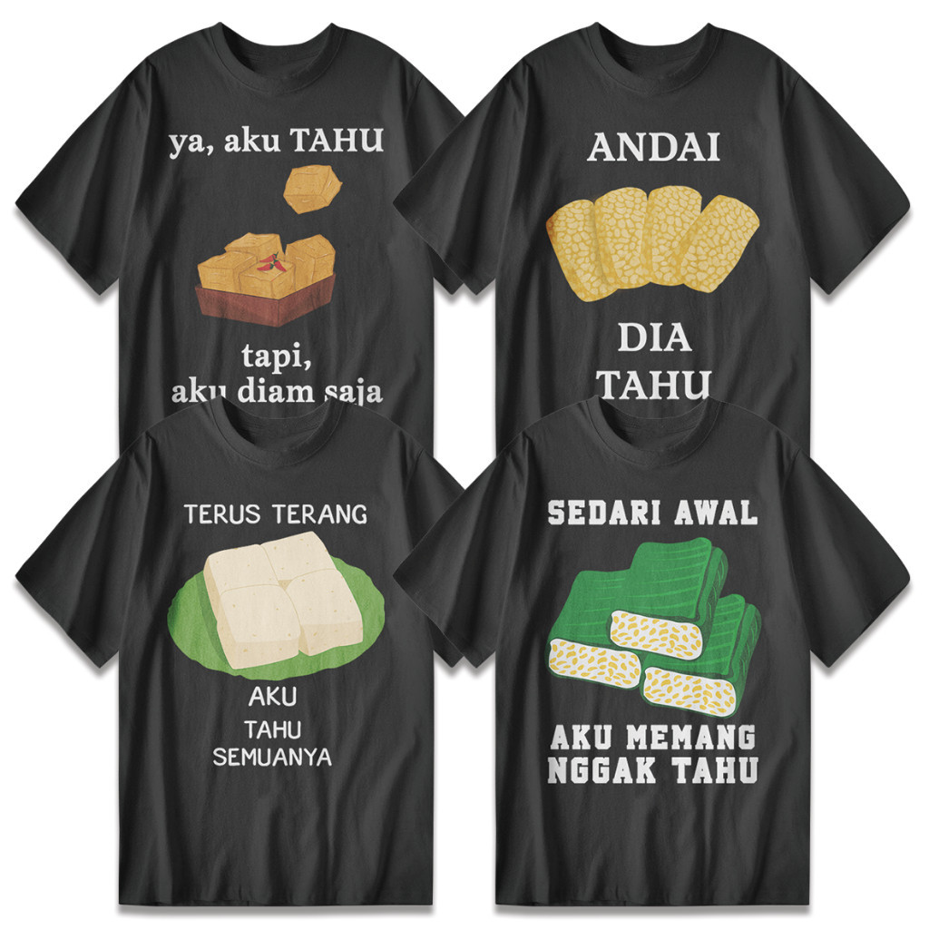JOKES TAHU | BAJU KAOS REGULER GRAPHIC DISTRO LUCU MEME Standar Unisex Cotton 30s Casual