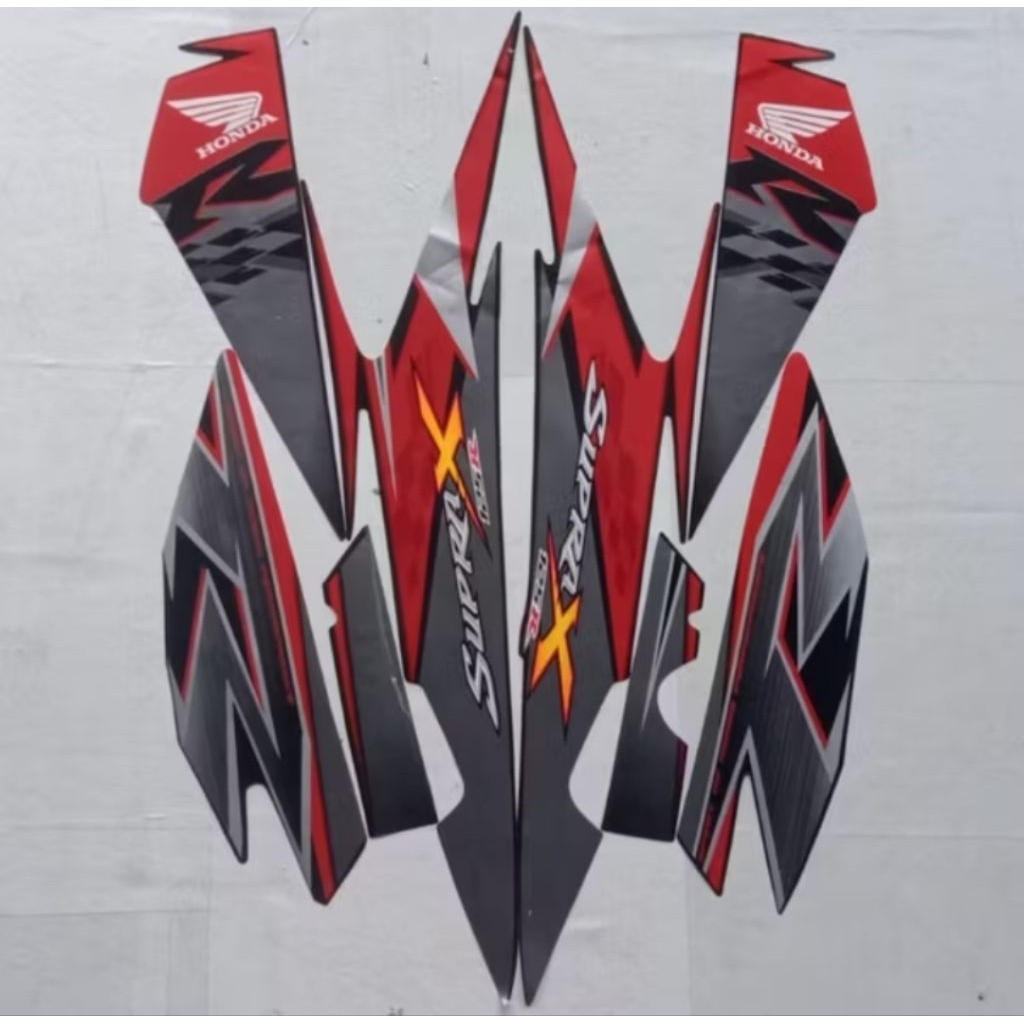 STRIPING ORIGINAL HONDA SUPRA X 125 R HITAM TAHUN 2010
