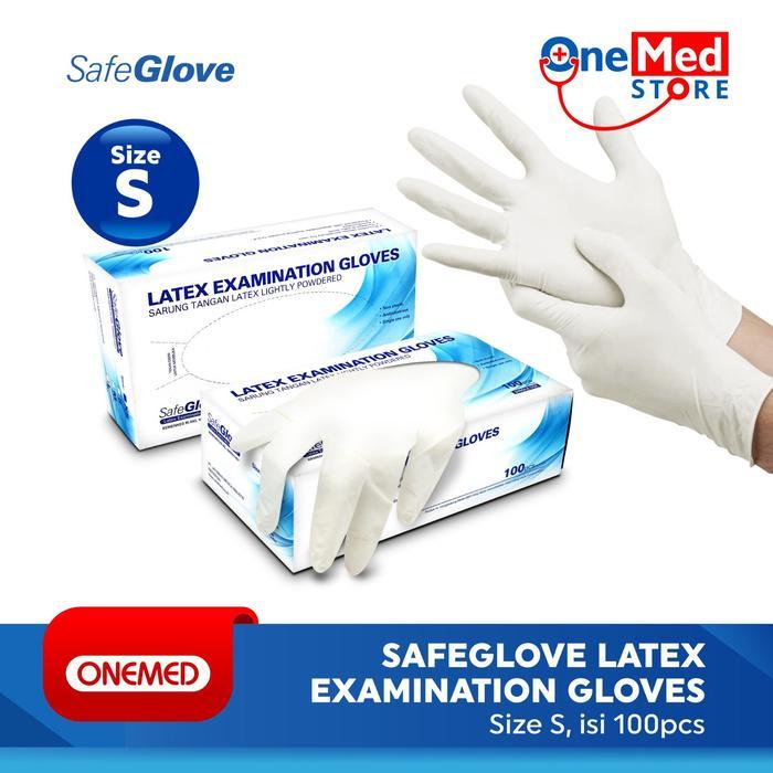 SAFEGLOVE - Sarung Tangan Latex Exam Safeglove Ekonomis - S Cleaning - Sarung Tangan