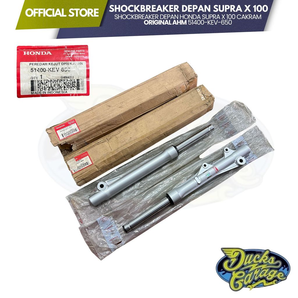 Shockbreaker Shock Depan Set Assy Honda Supra X Fit 100 Old Lama Cakram Original 51400-KEV-650