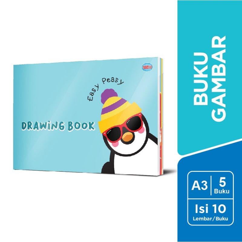 Buku Gambar A3 Sidu / 1 Pak  Isi 5 Buku / Buku Gambar SIDU A3