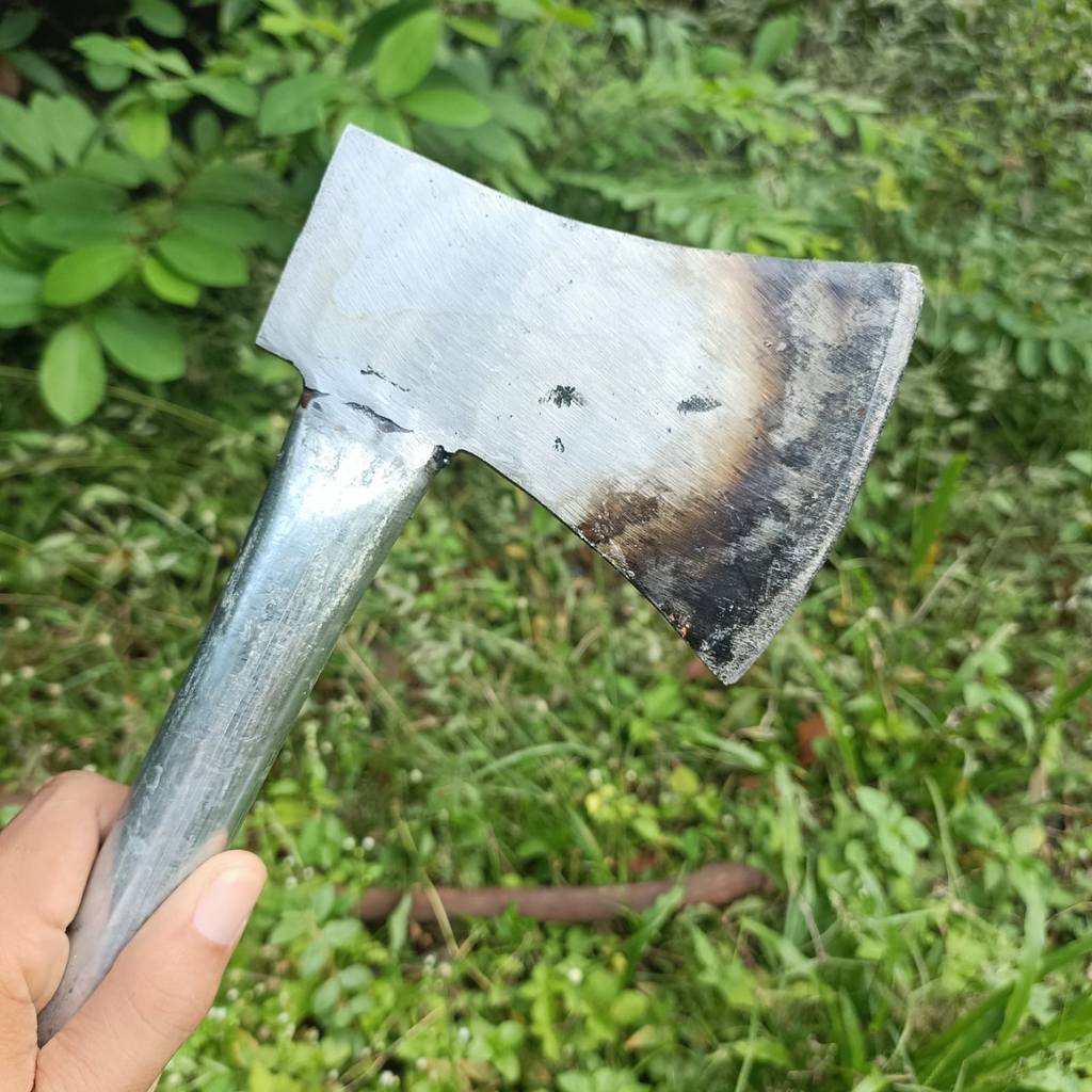 Kapak Cacah Tulang Baja Per Mobil Tebal Super Kuat - Kapak Kayu Sawit
