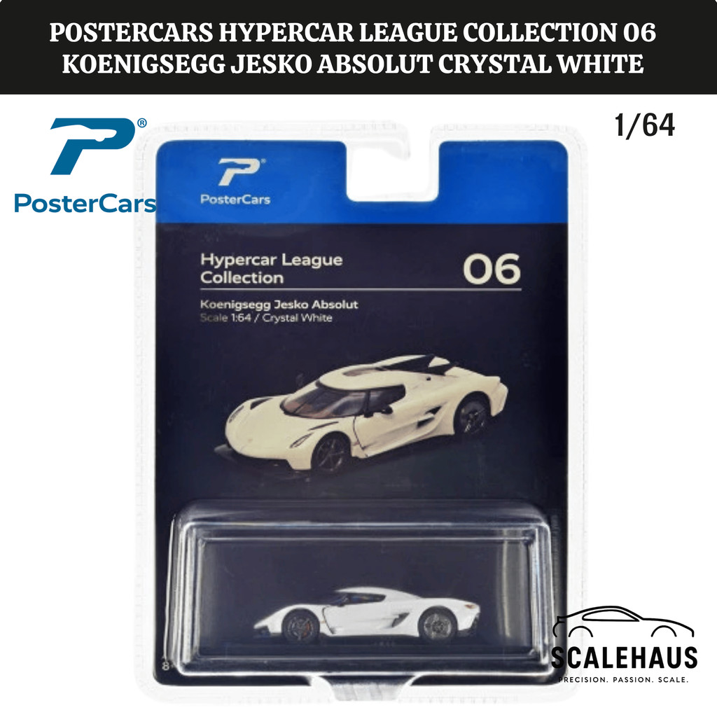 Postercars 1/64 Hypercar League Collection 06 Koenigsegg Jesko Absolute Crystal White