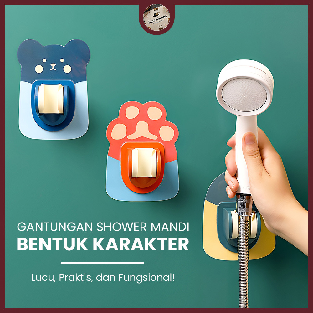 KK Gantungan Shower Mandi Dudukan Shower Tempel Bentuk Karakter
